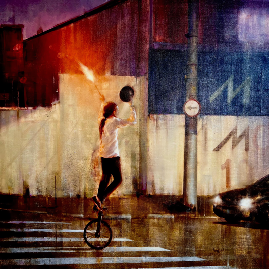 Street Artist | Oil on canvas | 80 x 80 cm